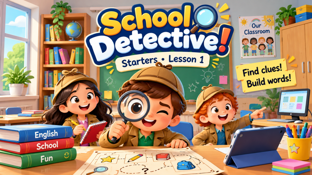 Cambridge Starters – School Detective | Lesson 1 Game